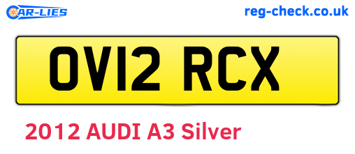 OV12RCX are the vehicle registration plates.