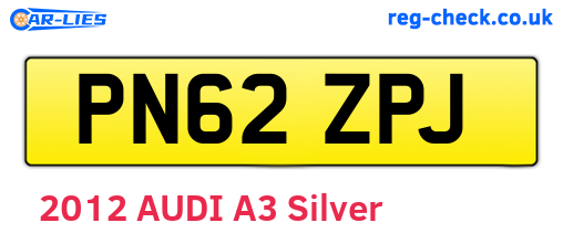 PN62ZPJ are the vehicle registration plates.