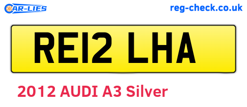 RE12LHA are the vehicle registration plates.