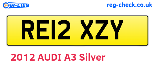 RE12XZY are the vehicle registration plates.