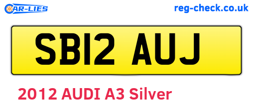 SB12AUJ are the vehicle registration plates.