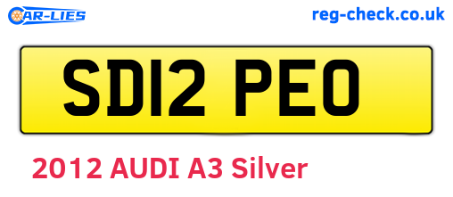 SD12PEO are the vehicle registration plates.