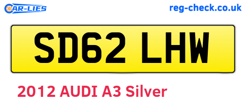 SD62LHW are the vehicle registration plates.