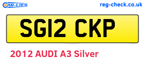 SG12CKP are the vehicle registration plates.