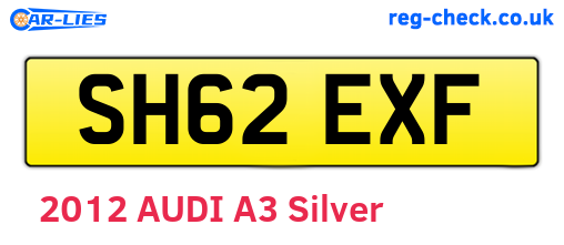 SH62EXF are the vehicle registration plates.