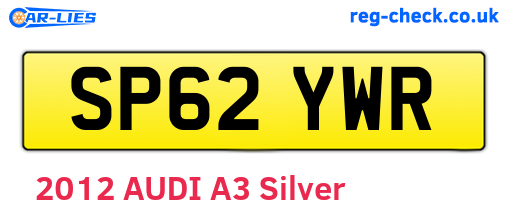 SP62YWR are the vehicle registration plates.