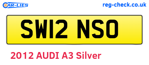 SW12NSO are the vehicle registration plates.