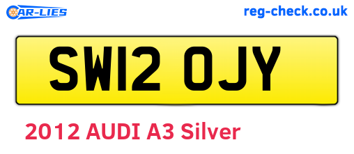 SW12OJY are the vehicle registration plates.