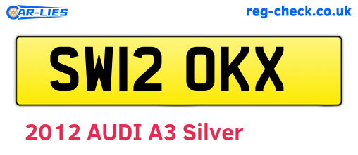 SW12OKX are the vehicle registration plates.