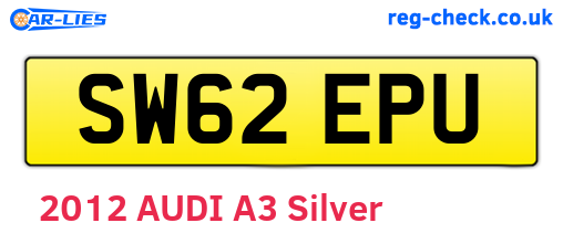 SW62EPU are the vehicle registration plates.