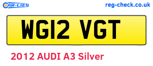 WG12VGT are the vehicle registration plates.