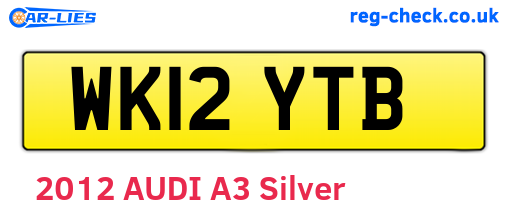 WK12YTB are the vehicle registration plates.