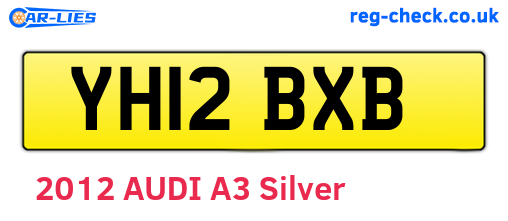 YH12BXB are the vehicle registration plates.