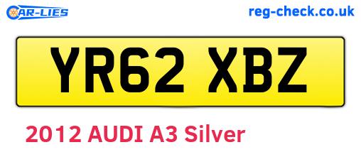 YR62XBZ are the vehicle registration plates.