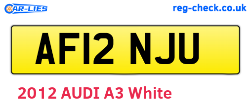 AF12NJU are the vehicle registration plates.
