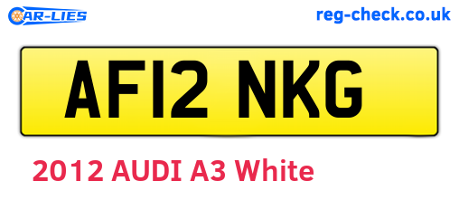 AF12NKG are the vehicle registration plates.