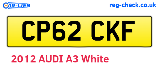 CP62CKF are the vehicle registration plates.