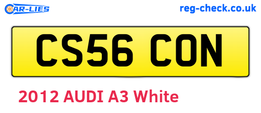 CS56CON are the vehicle registration plates.