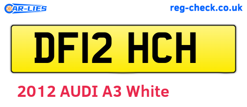 DF12HCH are the vehicle registration plates.