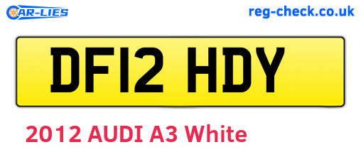 DF12HDY are the vehicle registration plates.