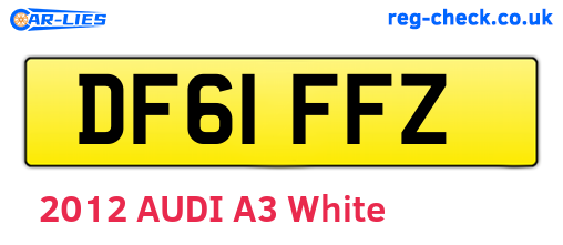 DF61FFZ are the vehicle registration plates.