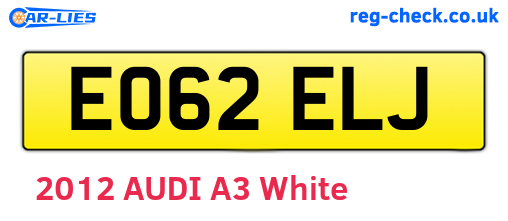 EO62ELJ are the vehicle registration plates.