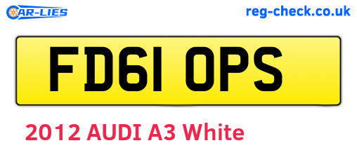 FD61OPS are the vehicle registration plates.