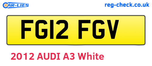 FG12FGV are the vehicle registration plates.