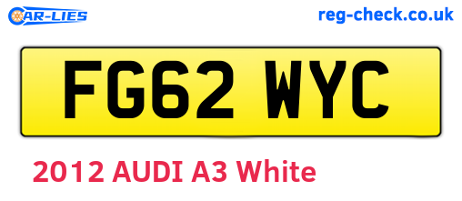 FG62WYC are the vehicle registration plates.