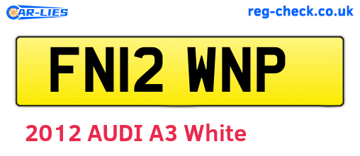 FN12WNP are the vehicle registration plates.