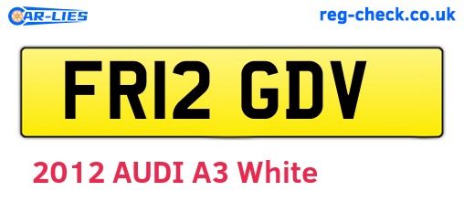 FR12GDV are the vehicle registration plates.