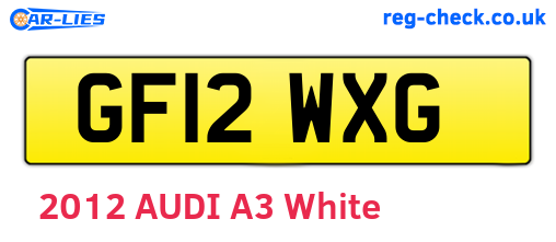 GF12WXG are the vehicle registration plates.