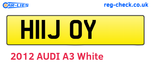 H11JOY are the vehicle registration plates.