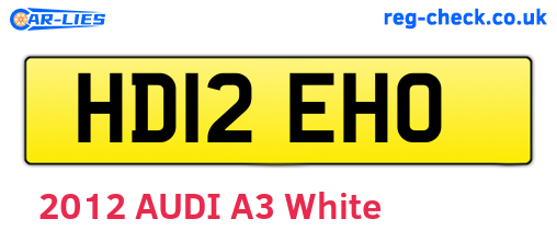 HD12EHO are the vehicle registration plates.