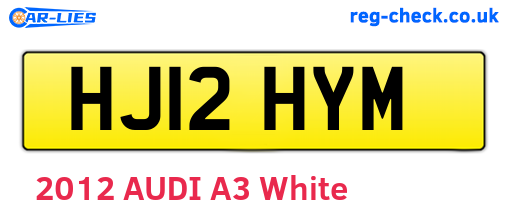 HJ12HYM are the vehicle registration plates.