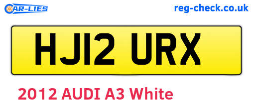 HJ12URX are the vehicle registration plates.