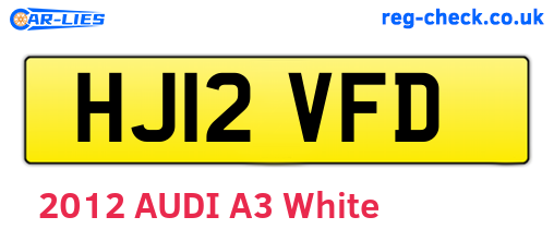 HJ12VFD are the vehicle registration plates.