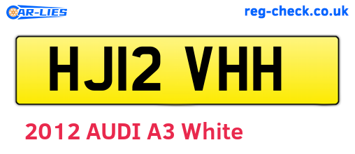HJ12VHH are the vehicle registration plates.