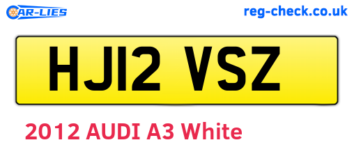 HJ12VSZ are the vehicle registration plates.