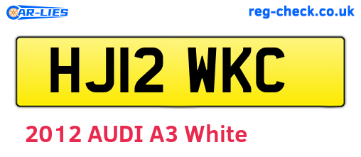 HJ12WKC are the vehicle registration plates.