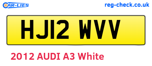 HJ12WVV are the vehicle registration plates.