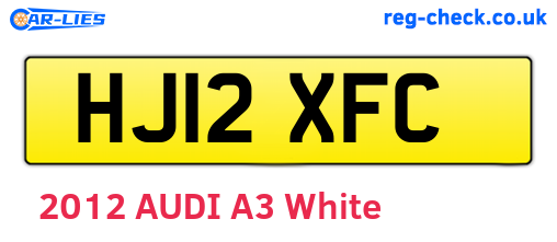 HJ12XFC are the vehicle registration plates.