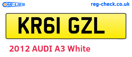 KR61GZL are the vehicle registration plates.