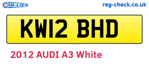 KW12BHD are the vehicle registration plates.