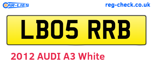 LB05RRB are the vehicle registration plates.