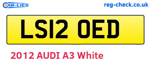 LS12OED are the vehicle registration plates.