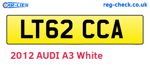LT62CCA are the vehicle registration plates.
