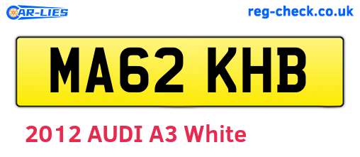 MA62KHB are the vehicle registration plates.