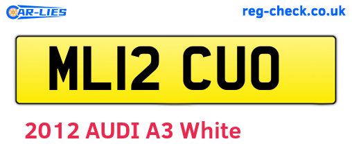 ML12CUO are the vehicle registration plates.