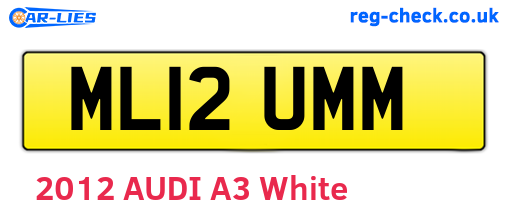 ML12UMM are the vehicle registration plates.